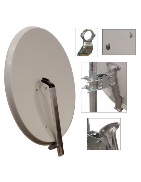 Parabola vicky plus ø90cm alluminio RAL 7035 (bianco)