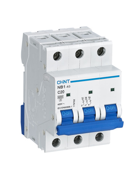 Interruttore magnetotermico 6kA 3p 6A Curva C