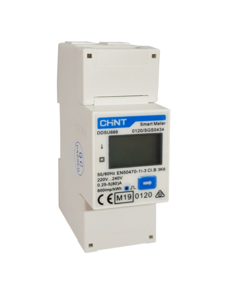 Contatore di energia monofase mid diret fino a 80A 230VAC