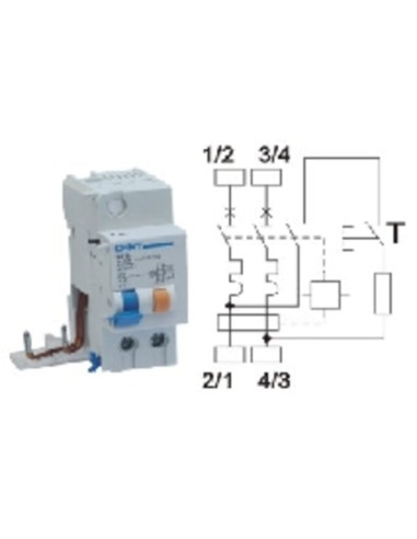 Blocco differenziale 2p fino -40a idn 30mA tipo a