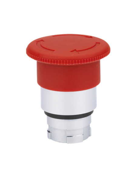 Pulsante metallico a fungo con sgancio a rotazione ø40 mm rosso 573887