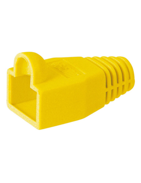 Guscio RJ45 giallo con serracavo