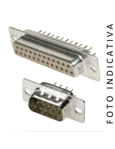 Connettore 25p vasch. maschio c.s. dirit to
