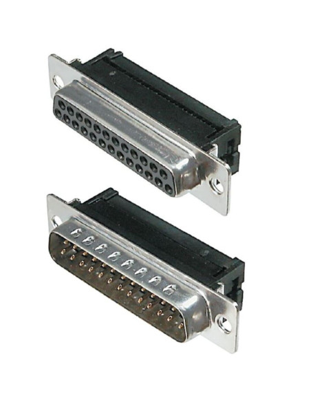 Connettore flat maschio vasch. 25p crimp