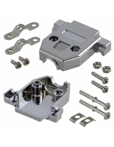 Guscio D-Sub 15p vite corta plastica metallizzata
