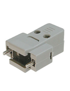 Guscio D-Sub 37p vite corta plast. grey