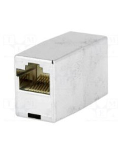 Accop. modul. cat5e stp 2x RJ45 femmina