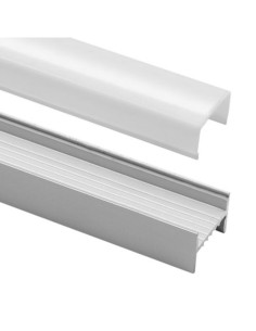 Diffusore in policarbonato opale 2m per profilo led
