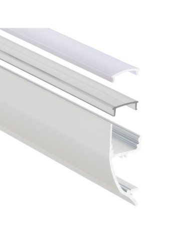 Profilo LED in alluminio da parete grigio 2m