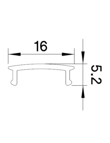 Diffusore in policarbonato opale 2m PRF072PX01
