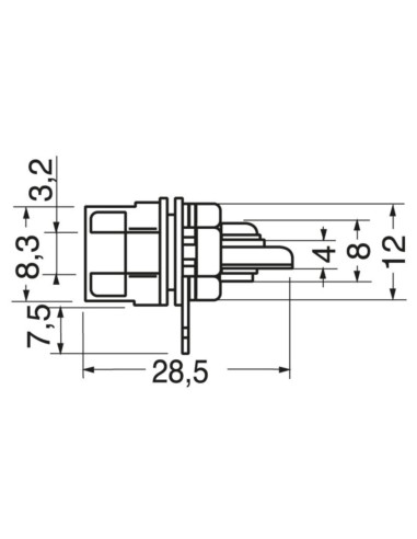 Presa pannello rca dorata - rossa