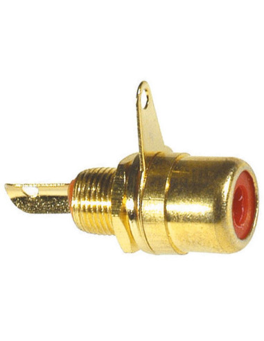 Presa rca pannello dorata nera