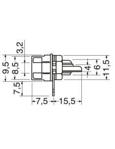 Presa pannello rca - nero 2