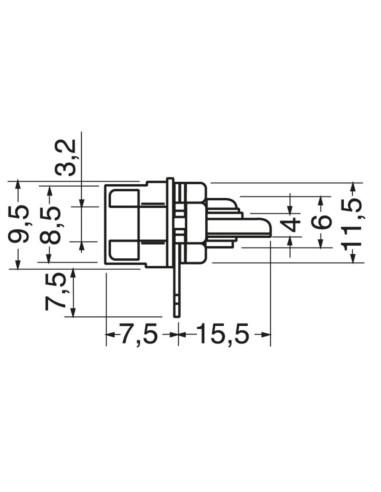 Presa pannello rca - nero