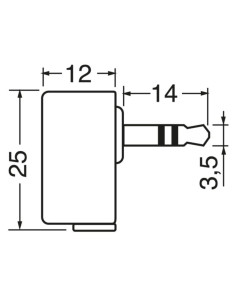 Spina volante angolo 3p ⌀3,5mm 2