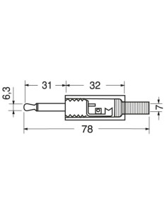 Spina jack volante 6,3mm mono dorata 2