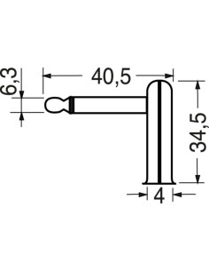 Spina jack volante ⌀6,3 mono 90° 2