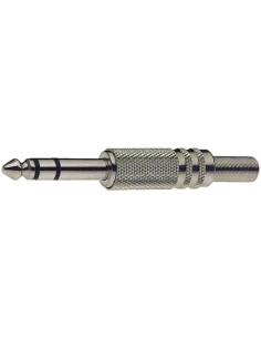 Spina jack volante ⌀6,3 stereo metallo