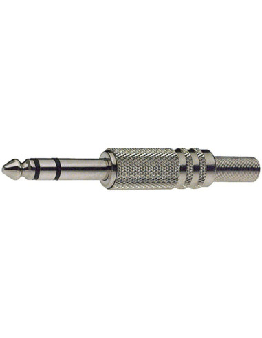 Spina jack volante ⌀6,3 stereo metallo