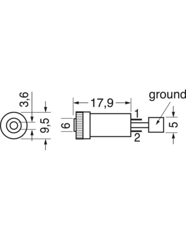 Presa pannello ⌀3,5 stereo 04/03108-00