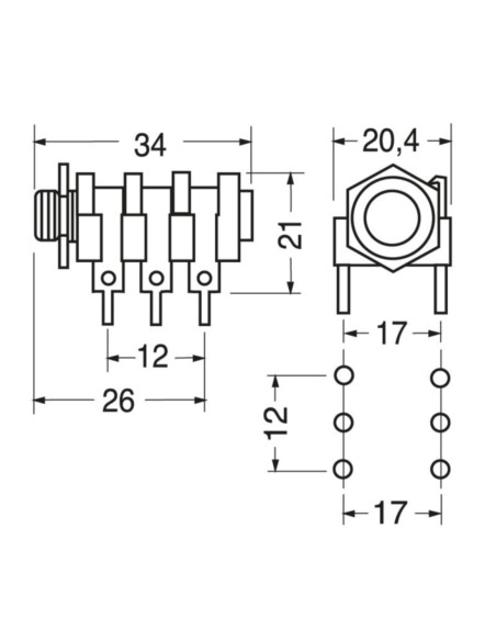 Presa pannello ⌀6,3 stereo 04/03142-00