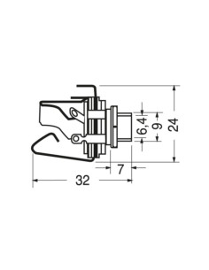 Presa pannello ⌀6,3 st/ con int. 2