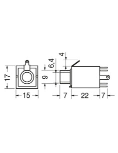Presa pann. ⌀6,3 st/ doppio int. 2