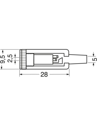 Presa volante ⌀2,5 stereo