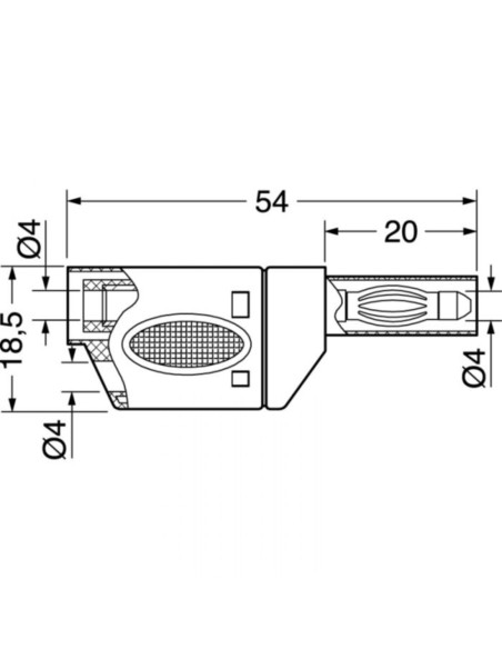 Spina a banana ⌀4mm rossa 04/03485-00