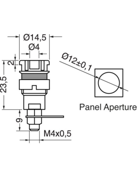 Presa 4mm rossa a vite