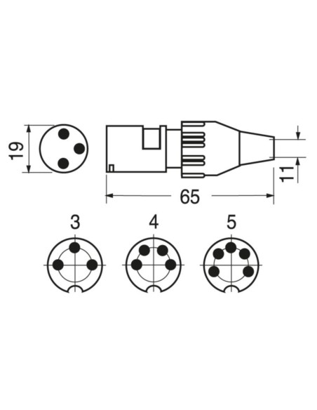 Spina volante XLR 4poli