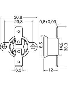 Interruttore termico NO 90°C 04/06007-00 2