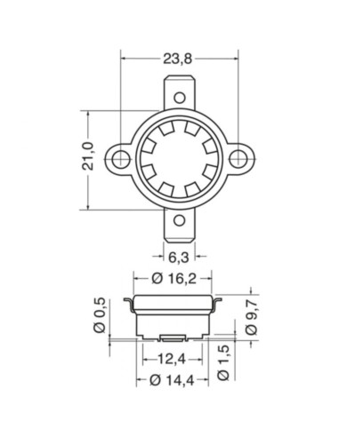 Interruttore termico NO 60°C 04/06049-00