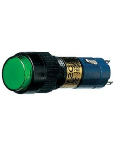 Pulsante unipolare luminoso tondo verde