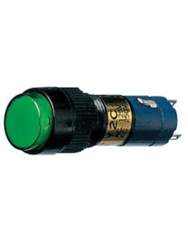 Interruttore unipolare luminoso tondo verde