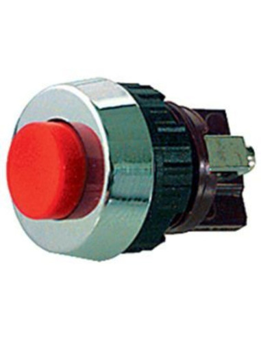 Pulsante con ghiera normalmente chiuso rosso