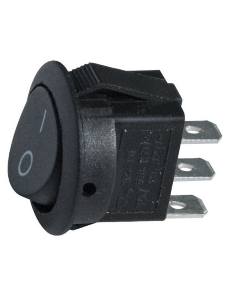 Deviatore 2 pos on-on nero 12V 6,5A 250v