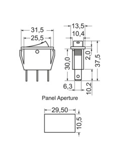 Deviatore a bilanciere unipolare nero 2