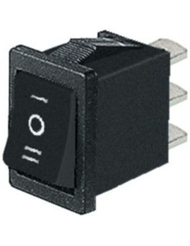 Deviatore unipolare 3 posizioni 6A nero