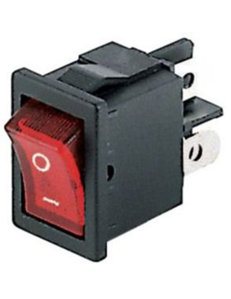 Interruttore bipolare luminoso rosso I-0