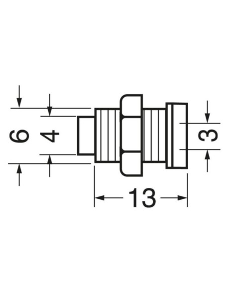 Porta LED incavato nichelato ⌀3mm