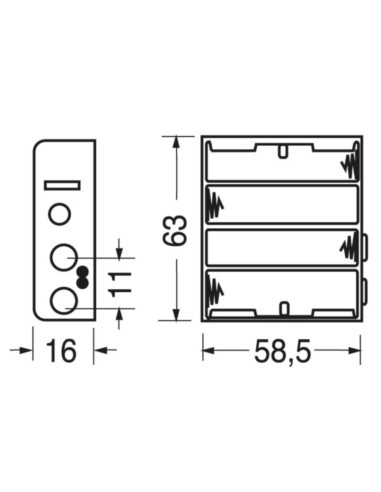 Portabatterie 4xAA 04/11005-00