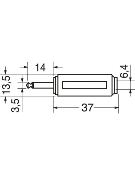 Adattatore sp.3,5 mono - pr.6,3 mono
