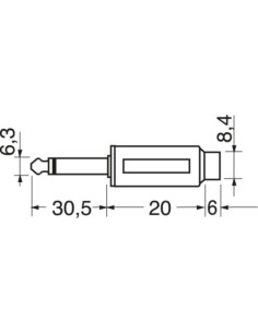 Adattatore spina 6,3 mono / presa RCA 04/38600-00 2