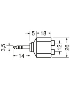 Adattatore sp.3,5 stereo -2 prese rca 2