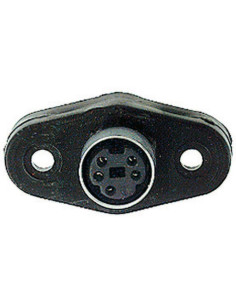 Presa mini din da pannello plast.6 p.