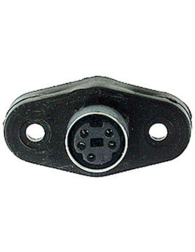 Presa mini din da pannello plast.6 p.