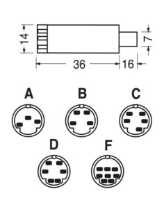 Spina mini din 6 poli 2