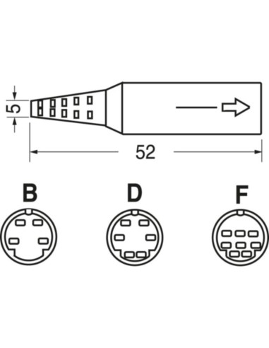 Presa mini din 6 poli