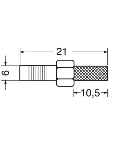Presa volante sma per cavo rg174